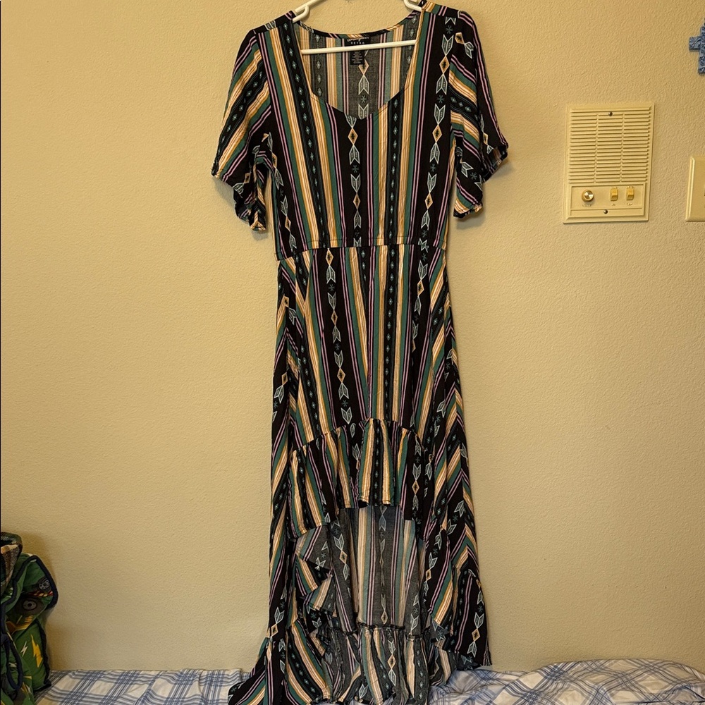 Wrangler Retro Elegant Striped High-Low Dress - Picture 4 of 5